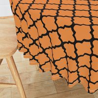 Orange & Black Moroccan Tile Pattern