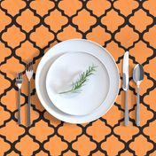 Orange & Black Moroccan Tile Pattern