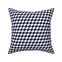 fishy houndstooth navy and white