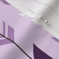 Arrow Feathers - purple on lavender - moonshade