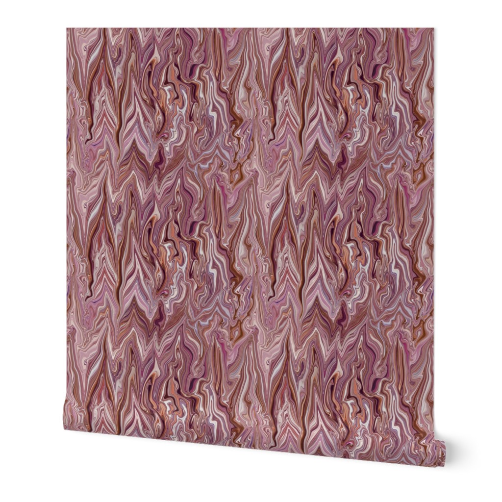 STRM5 - Jumbo - Stormy Waves of Bargello in Earthy Browns - Pink - Orange