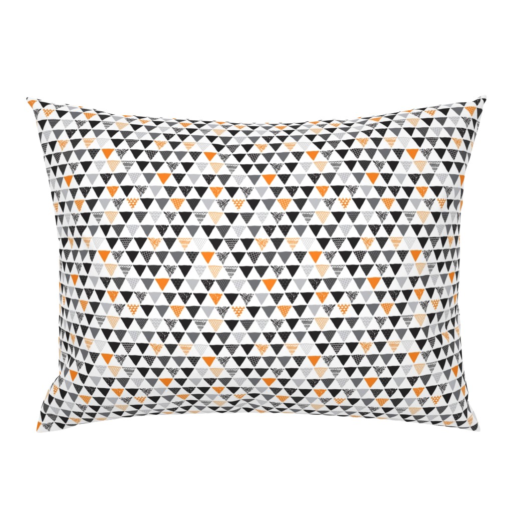 Geometric tribal aztec triangle orange tangerine modern patterns SMALL