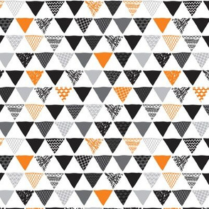 Geometric tribal aztec triangle orange tangerine modern patterns SMALL