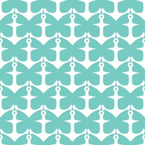 Anchors and Butterflies in Teal