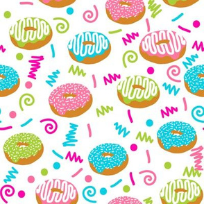 donuts memphis 80s 90s rad bright summer cute food donuts doughnuts
