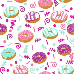 donuts memphis 80s 90s rad bright summer cute food donuts doughnuts