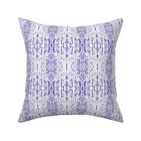 Inky Drizzle Shibori Waves - Bluebell on White