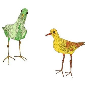 green & yellow birds