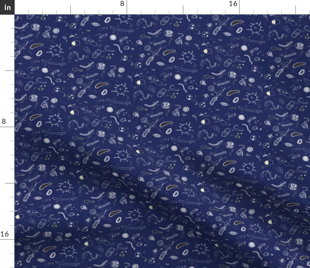 micro pattern on blue