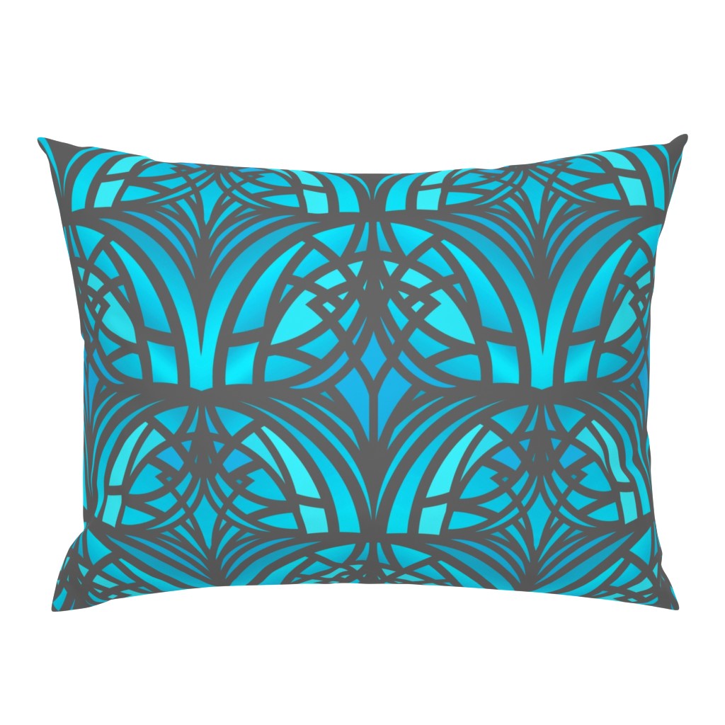 VIBRANT BLUE ART DECO 12