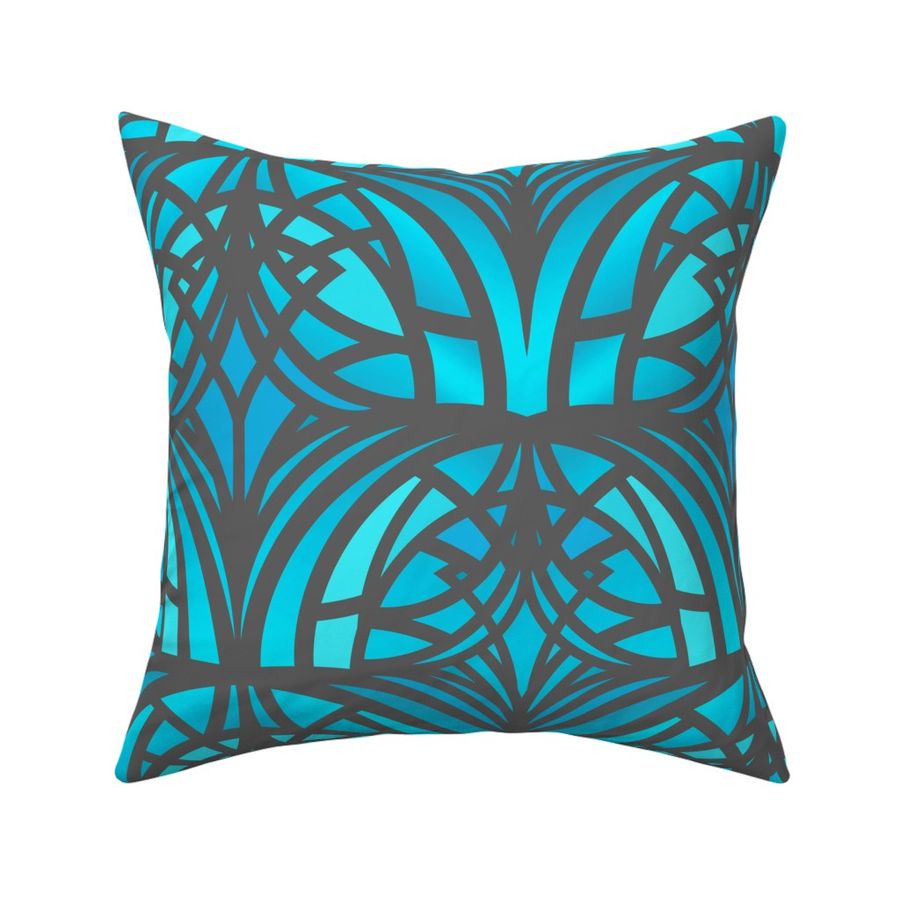 VIBRANT BLUE ART DECO 12