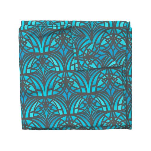 VIBRANT BLUE ART DECO 12