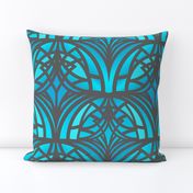 VIBRANT BLUE ART DECO 12