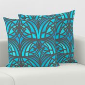 VIBRANT BLUE ART DECO 12