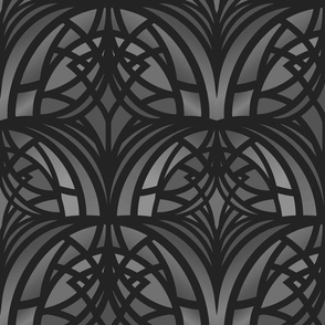 Dark Gray Art Deco Pattern 12