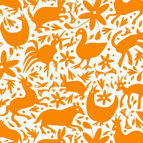 Mexico Springtime: Orange on White (Large Scale)