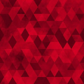 Watercolour Polygonal Triangles - Red