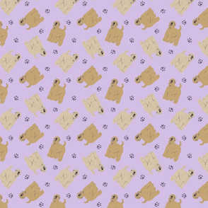 Tiny Wheaten Terriers - purple