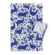 Mexico Springtime: Cobalt on White (Large Scale)