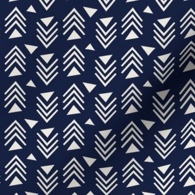 Chevrons & Triangles - Navy