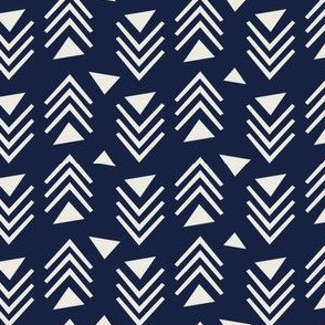 Chevrons & Triangles - Navy