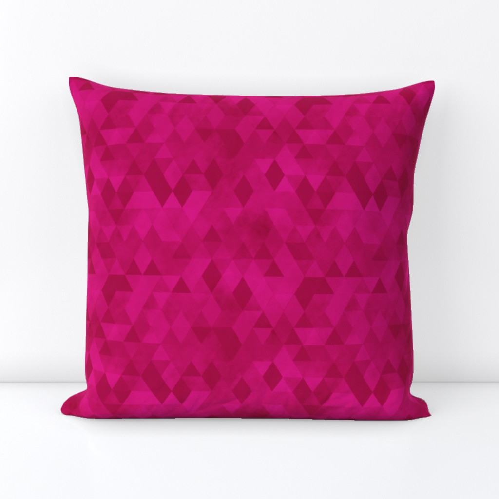  Watercolour Polygonal Triangles - Magenta