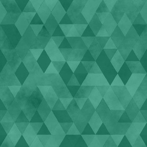 Watercolour Polygonal Triangles - Jade