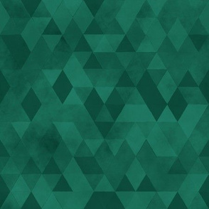  Watercolour Polygonal Triangles - Green