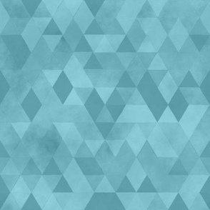 Watercolour Polygonal Triangles - Baby Blue
