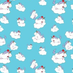 Unicorns with Fezzes in the Clouds