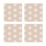 Beige Dots with Flowers