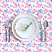 Cute Pink and Blue Floral Pattern