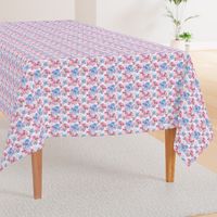 Cute Pink and Blue Floral Pattern