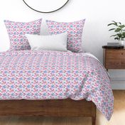 Cute Pink and Blue Floral Pattern