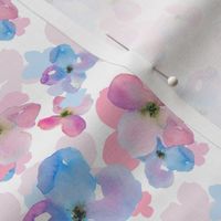 Cute Pink and Blue Floral Pattern