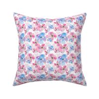 Cute Pink and Blue Floral Pattern