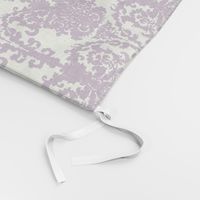 Ornate Gate Damask Purple on Cream