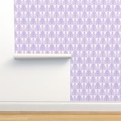 Ornate Gate Damask Lavender on Ivory