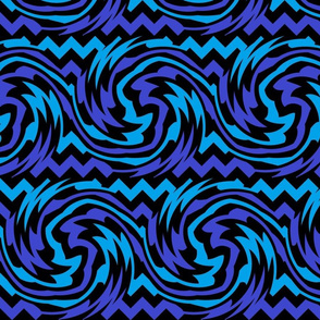 Swirling chevron waves