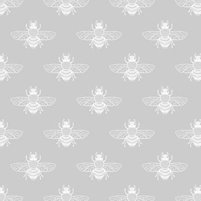 Baby Bee White Silver