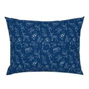 constellations // geometric constellations animals stars night sky navy blue kids room nursery decor cute fabric