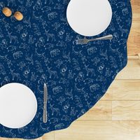 constellations // geometric constellations animals stars night sky navy blue kids room nursery decor cute fabric