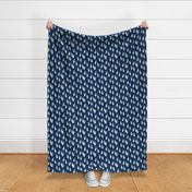 penguins // navy blue and grey penguins antarctic kids tundra nature birds navy blue fabric 