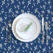 navy blue triangles // triangles kids boys nursery baby kids fabric navy blue design