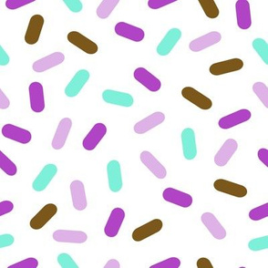 purple sprinkles chocolate mint girls donuts doughnut sprinkle fabric