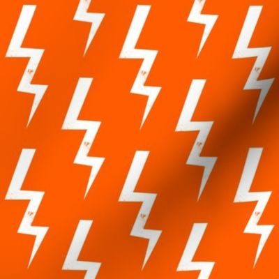 orange bolt halloween scary halloween fabric  lightning bolt