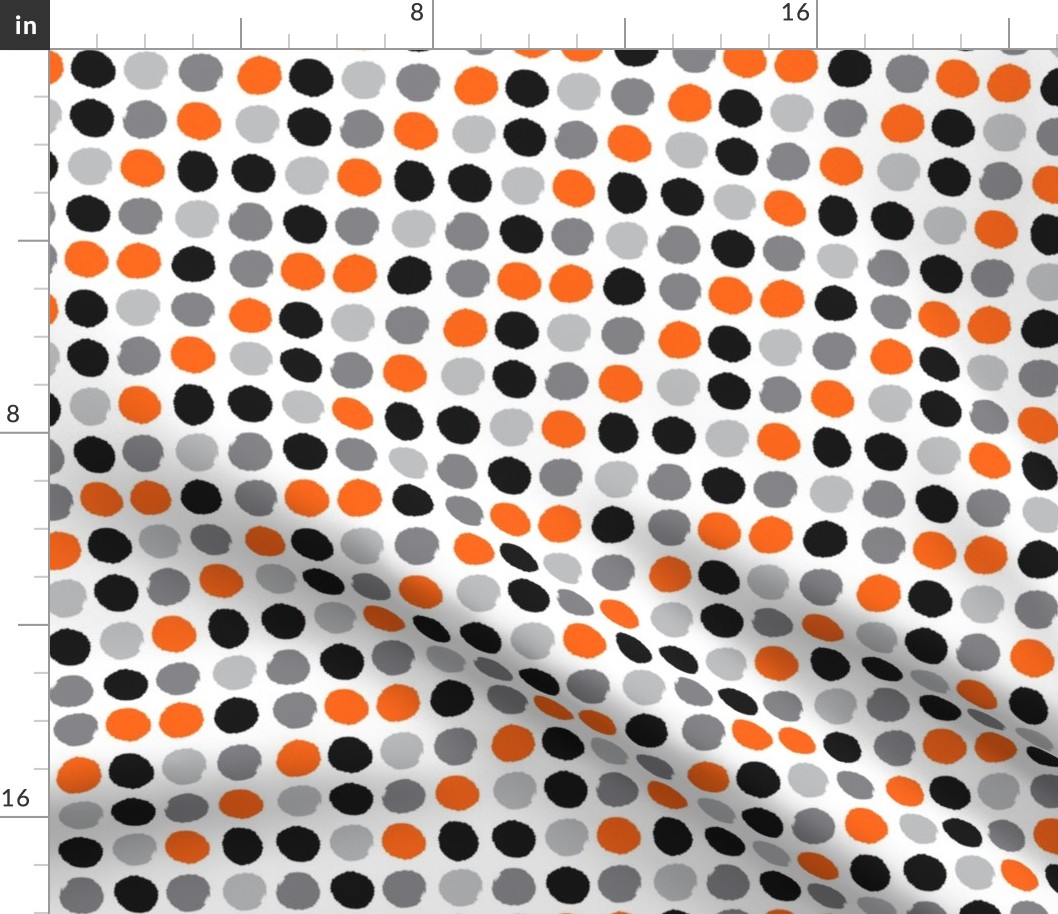 grey orange black painted dots dots kids 