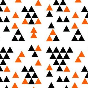 black and orange halloween fabric triangles halloween fabric coordinate