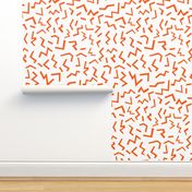 orange zig zags crazy orange halloween kids print