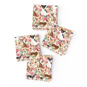 Chihuahua dogs dog cute florals fabric best dog fabric